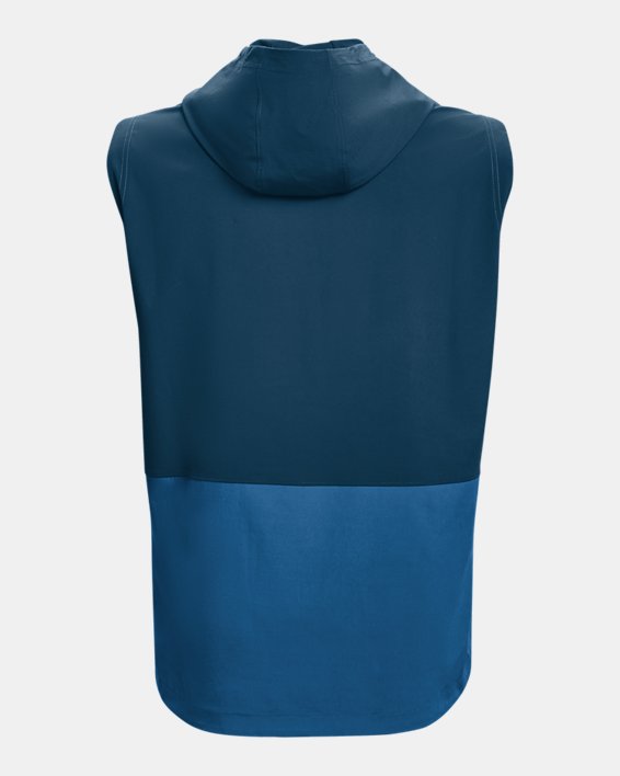 Men's UA RUSH™ Woven Hooded Vest, Blue, pdpMainDesktop image number 8